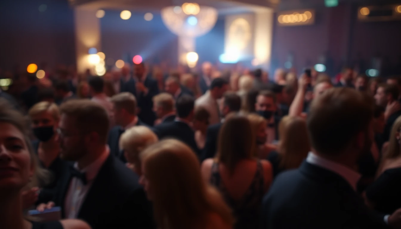 Atmospheric crowd at an event